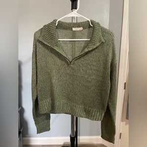 Green knit sweater